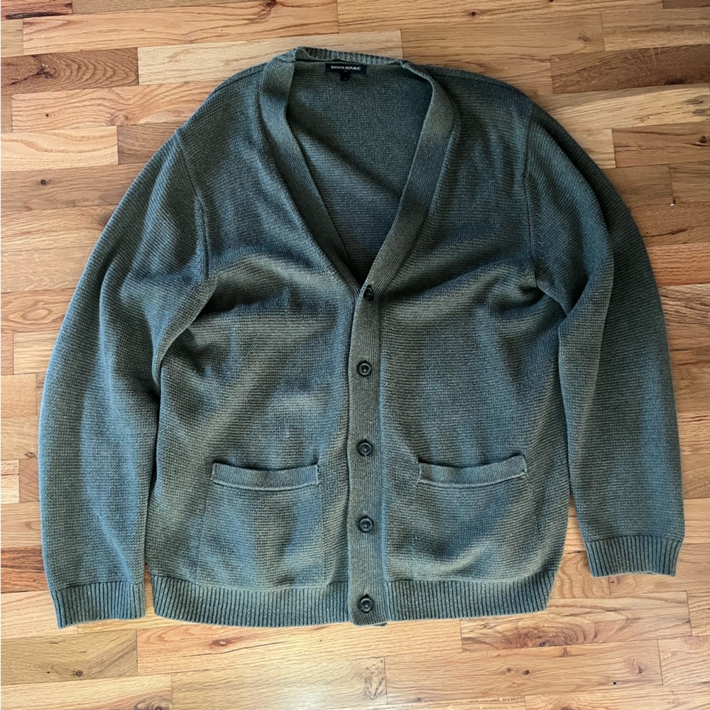 Banana Republic green cardigan